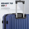 Suitcase Set of 4 ABS Cabin Hard Shell Luggage Travel Trolley 4Wheel Lightweight
