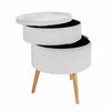 Bedside Table Nightstand Cabinet w/ Storage Organizer Table Bedroom Living Room