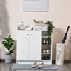 Shoe Storage Cabinet Footwear Rack Stand Organiser w/Adjustable Shelves White