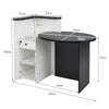 Reception Desk Front Computer Table Space Saving Corner Writing Desk Workstation