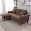 Luxury 3 Seater Corner Sofa Armchair Settee Couch with Footstool Living Room