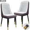 2X Faux Leather Dining Chairs PU Padded Dining Room Kitchen Chair Set Family