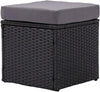 Nustone L Shaped Sofa Rattan Garden Patio Dining Set - Seating 8 in Black 10C01D