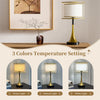 Farmhouse Table Lamp 3-Way Dimmable Nightstand Bedside Lamp Heavy Duty Iron Base