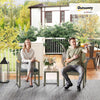 3 Piece Garden Bistro Set – Rattan Chairs & Acacia Wood Table Outdoor Furniture