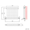 Traditional Radiator 2 3 Column Horizontal Vertical Cast Iron Style Vintage Rads