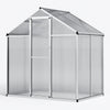 4/6/8/10*6FT Walk-In Transparent Sheets Greenhouse Plant Grow Galvanized Alumini