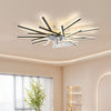 LED Ceiling Fan Light Dimmable Living Room Chandelier Lamp With Remote Control