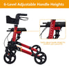 Folding Rollator Walker Safety Mobility Aid Wheelchair Lightweight for Seniors