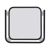 Coffee Table Square Nest of Tables Side Table with Metal Frame Legs & Glass Top