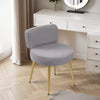 Makeup Stool Soft Pouffe Medium Backrest Dressing Table Vanity Chair Padded Seat
