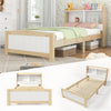 3ft Single Size Bed Single Bed Pine Wooden Kids Bed Frame with Storage Headboard
