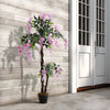 Artificial Pink Wisteria Flower Tree Potted Fake House Plant Home Outdoor Décor