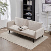 Sofa Bed Chenille Fabric w Cup Holders 3 Seater Click Clack Living Room Recliner
