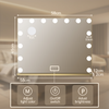 LED Hollywood Makeup Mirror 58*45cm Large Dimmable Mirror with USB Charging Gold