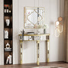 Large Venetian Wall Mirror Bling Crystal Golden Rim Silver Glass Vanity Mirror