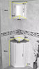 Off White Painted Corner Bathroom Furniture Vanity Cabinet Cupboard with Storage