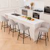 2X Breakfast Bar Stools Thickened Pad Linen Dining Chairs for Counter Kitchen