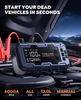 6000A Car Jump Starter 160PSI Air Compressor Power Bank 45W Fast Charger QC3.0