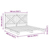 Bed Frame with Headboard 180x200 King Solid Wood Pine B7B2
