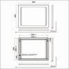 LED Bathroom Mirror with Demister Sensor Infrared Illuminated Light Wall Mounted