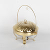 4.5L Gold Stainless Steel Chafing Dish With Hook Up,Buffet Server Food Warmer UK