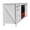 178cm TV Stand Unit Cabinet Recessed 23" Electric Fireplace with Storage Shelves