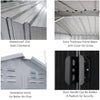 Metal Garden Shed 6 X 8 FT Garden Storage Vents Grey STATELY STORE