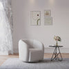 Modern Teddy Fabric Accent Armchair Cuddle Chair Swivel Plush Soft Lounge Chair