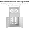 White Bathroom Storage Cabinet Drawer Cupboard Floor Free Standing Unit UK