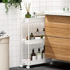 Slide Out Slim Organizer Trolley Shelf Bathroom Kitchen Storage Rack 3/4/5 Tier