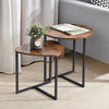 Nest Of 2 Nested Nesting Tables Side End Coffee Table Metal/MDF for Living Room