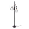 Industrial Floor Lamp Standing Lamp with Wire Cage Lampshade for Living Room