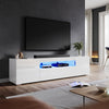 White 200cm High Gloss TV Stand Storage Cabinet Cupboard Unit with RGB LED Light