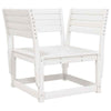 5 Piece Garden Set White Solid Wood E1A0