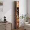 Slim Bathroom Tall Cabinet Floor Storage Cabinet Organizer-Coffee