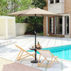 Garden Patio Parasol Sun Shade UV Protection Umbrella Steel Tilting Crank Handle