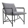 Modern Industrial Metal Frame Armchair Lazy Soft Cushion Seat Moon Chair Lounge