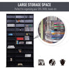 CD DVD Media Storage Shelves Display Shelf Racks Wooden Frame Black
