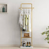 Heavy Duty Marble Coat Rack Freestanding Clothes Rail Hanger for Bedroom Hallway