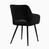 Pair of Dining Chair Velvet Diamond Chairs with Metal Legs Black/Blue/Grey/Green