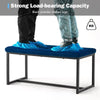 Blue Velvet Padded Bed Bench Dining Bench Ottoman Stool Living room Modern