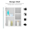 Bathroom Cabinet Mirror 1 Door LED Touch White Wall Mounted Storage Modern