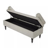 Velvet Padded Storage Ottoman Bench Armed Hallway Window Seat Bed End Stool Box