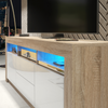 160cm TV Unit I Sideboard Cabinet I White High Gloss Doors I Free LED