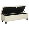 Storage Bench PU Leather Seat Wooden Rectangle Lift Ottoman Entryway Toy Box