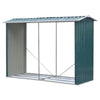Metal Garden Shed 8ftx3ft 11x3ft Log Tool Firewood Organizer Rack Timber Store