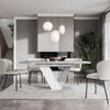 Extendable Table 120-160x80cm Kitchen Stone White Effect Fast Delivery