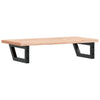 Basin Shelf Wall Mounted Steel and Solid Wood Beech