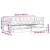 Daybed with Drawers Wax Brown 80x200 Solid Wood Pine Y4S9